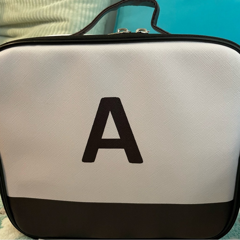Travel Makeup box/ bag with A on front